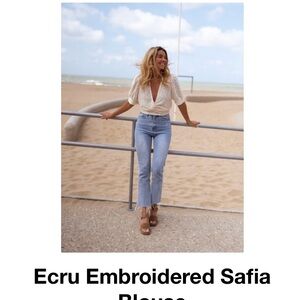 Ecru Embroidered Blouse